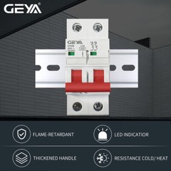 GEYA Mini Circuit Breaker AC MCB GYM8 2P 4.5kA 6/10/16/25/32/40/50/63A Din Rail