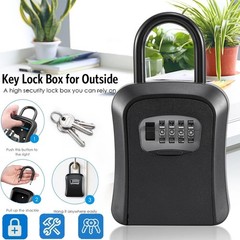 Key Lock Box for Outside-Combination Lockbox for House Key-Portable/Wall Mounted