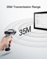 Bluetooth Barcode Scanner, 1 Charge 180 Days Standby, 115FT Range, Automatic …