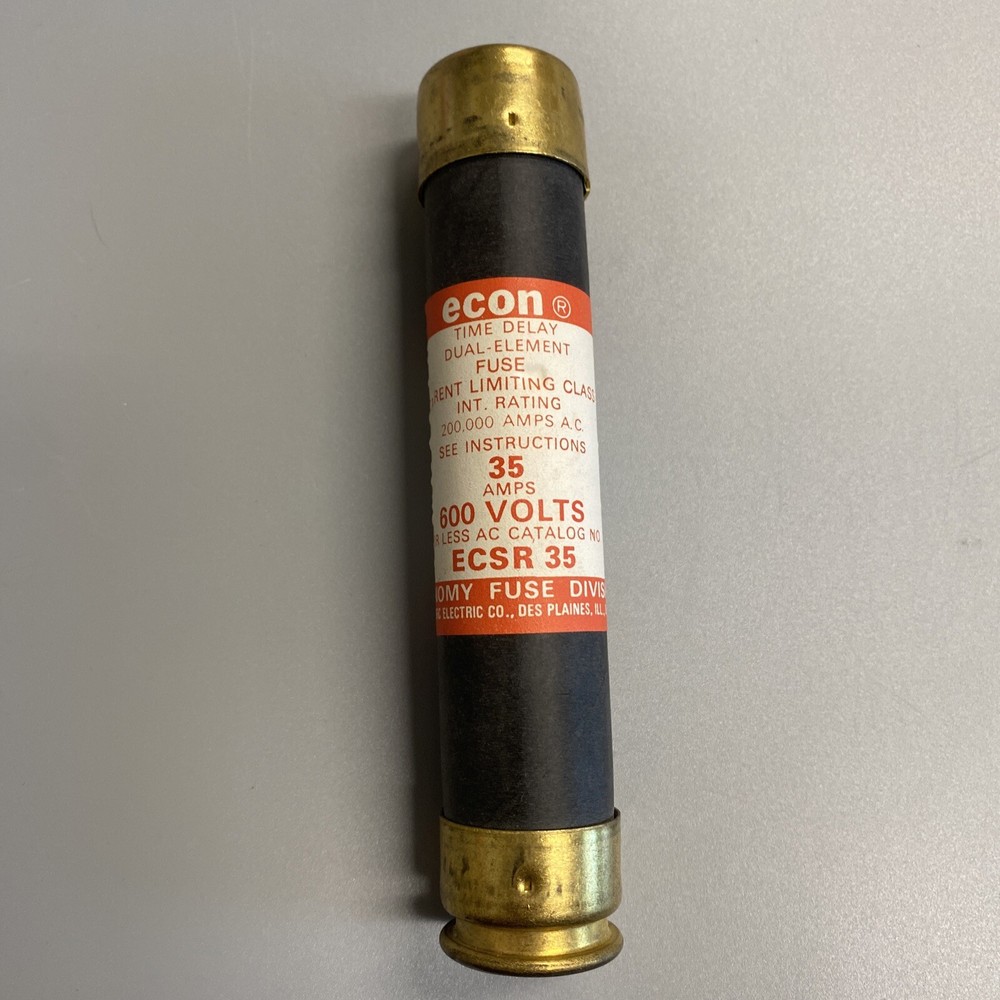 FEDERAL PACIFIC ECON ECSR35 35A 600V TIME DELAY DUAL-ELEMENT FUSE