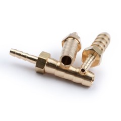 U.S. Solid 3pcs Brass Hose Barb Reducer Fitting Kits With 6 Clamps 1/4″ To 1/8″
