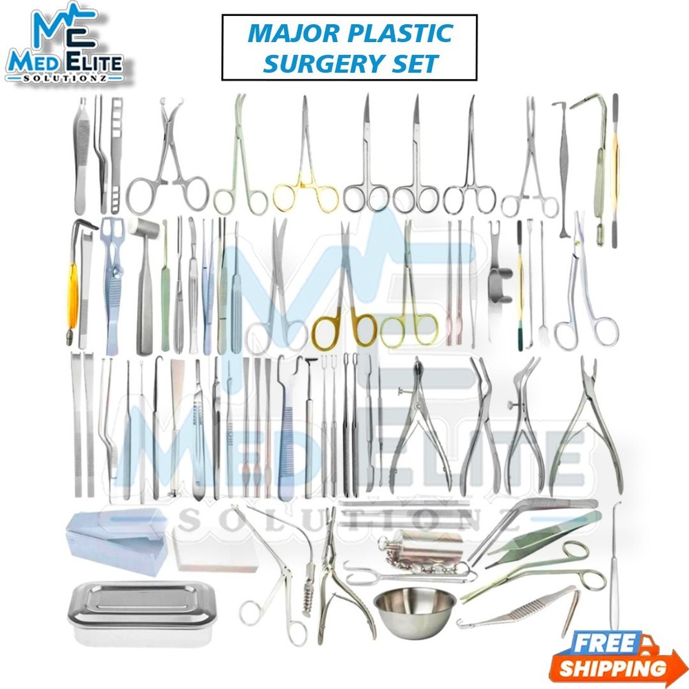 Nose Major Plastic Surgery Set Nasal ENT Basic Rhinoplasty Instruments of 81 Pcs