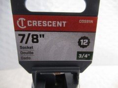 Crescent 7/8″ Socket 3/4″” Drive 12 Point Chrome New Tool Free USA Shipping