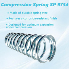 3 PCS Compression Spring SP 9734,0.105 GA X 1-1/8″ X 3″,Steel