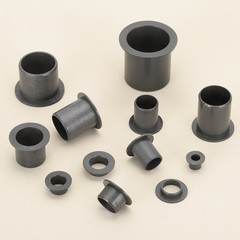 10Pcs Flanged Sleeve Bearing, ID 3mm x OD 4mm x Length 5mm POM Bushing, Black