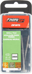 TC4 1/8-Inch Tile-Cutting Carbide Zip Bits, 4-Pack, Silver