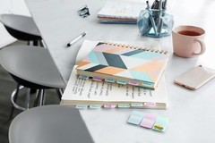 2 Inch x 1.5 Inch Repositionable Bookmark Tabs Assorted Bright Colors 24 Pack