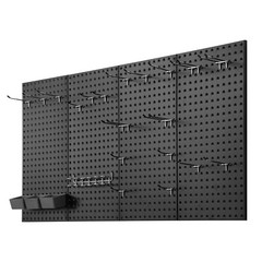 Metal Pegboard Panels 4 Pcs 24″ x 12″ Wall Organizer for Garage Tool Storage