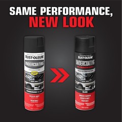 Rust-Oleum 248657-6PK Stops Rust Undercoating Spray, 15 Oz, Rubberized Black, 6