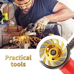 2 Pcs 4 inch Diamond Segment Grinding Wheel Disc Grinder Cup Concrete Stone Cut