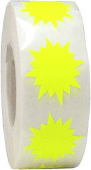 Color Coding Burst Labels Starburst Design | 1″ Inch | 500 Pack | Pick One Color