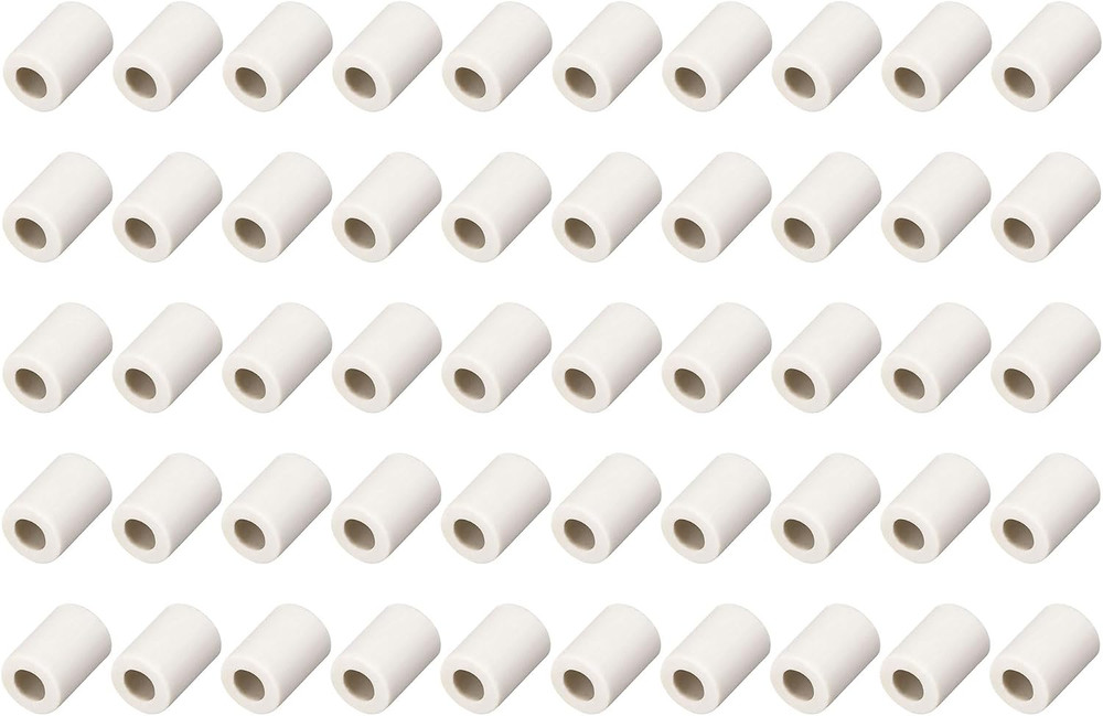 50Pcs 4Mm Dia Ceramic Tube Insulated Electronic Wire Bundle Heat Insulation Prot