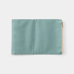 Traveler’s Company Passport Size Paper Cloth Zipper Case Sky Japan Made