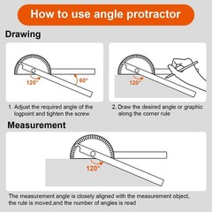Compact 10cm Stainless Steel Angle Finder – Ideal for Architects & Students