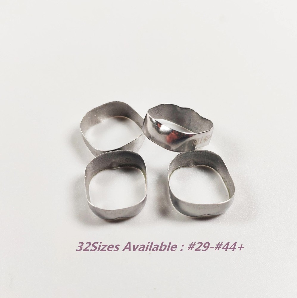 4Pcs/Pack Dental Orthodontic 1ST Molar Plain Bands Without Tube Roth 022 #29-44+