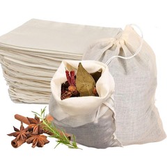 Spice Bags for Cooking – 50PCS Reusable Tea Bags,Reusable Sachet Drawstring Pack