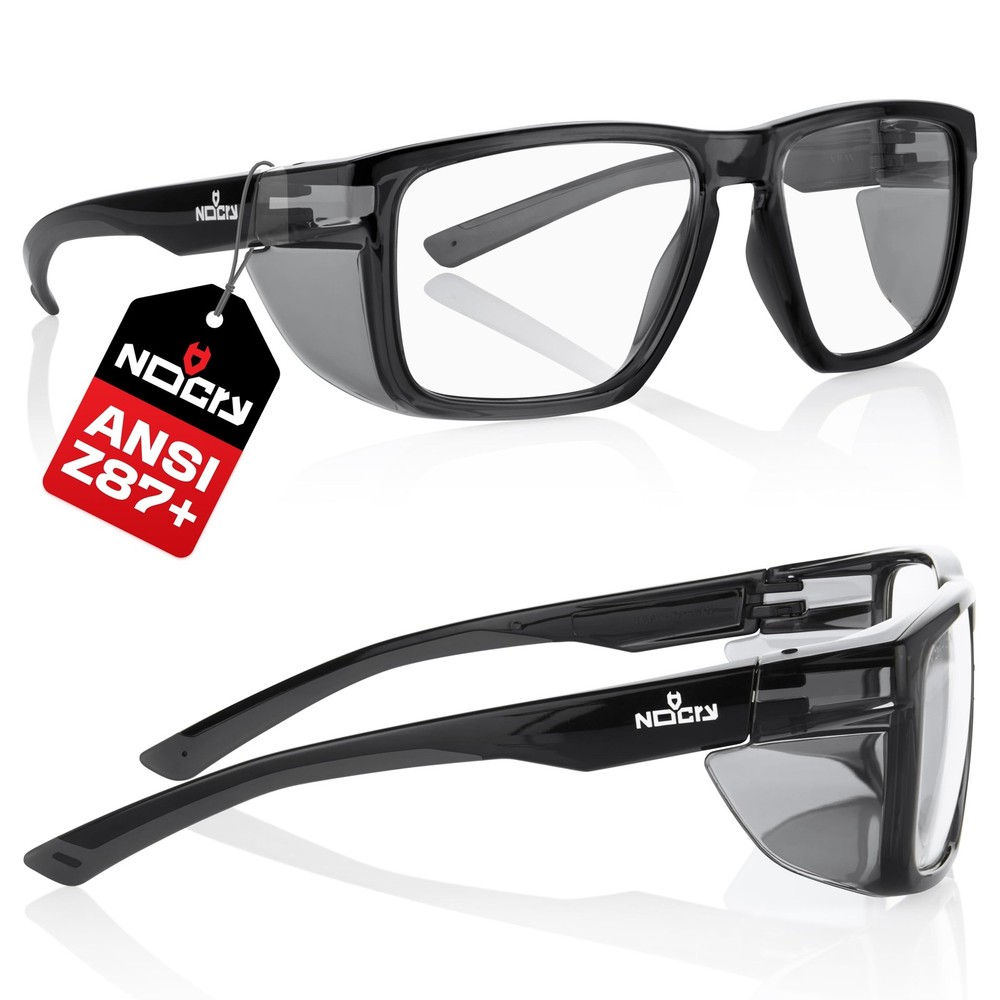 ANSI Z87.1 Clear Safety Glasses with Side Shields — Durable Anti Fog & Scratc…