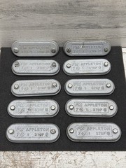 Lot of 10 Appleton O-Z Gedney 370F 1” Conduit Body Covers FM7 Form 7 New