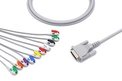 Schiller AT1, AT2 15 pin 10 Leads Grabber EKG Cable 4.0 – Same Day Shipping