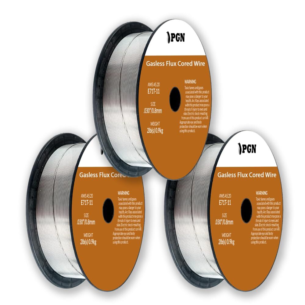 3 Pack Pgn Flux Core Welding Wire E71t11 .030 Inch 2 Pound Spool Gasless Mild