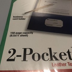New 10 Pack DUO-TANG 2-pocket REPORT COVERS Leather Texture White