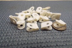 x20 SMALL 1/16 x 3/8 ESSENTRA N-1-19 WIRE CABLE CLAMP ROUND LOOP NATURAL FLAT #4
