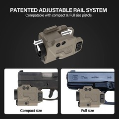 SOLOFISH Low Profile Beams for Guns, Magnetic 650lm Green Laser Light Combo