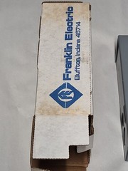 Franklin Electric Model 2801074915 3D96 3/4HP 230 Volts Wiring Control Box Nos