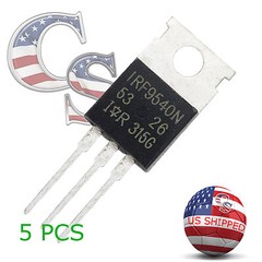 5 x IRF9540 P-Channel Power MOSFET 23A 100V TO-220 “IR”