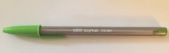 Lot of 7 GREEN Bic Cristal Ballpoint Pens 1.6mm, XTRA BOLD
