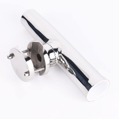 2PCS Stainless Tournament Style Clamp on Fishing Rod Holder for Rails 1-1/4″ …