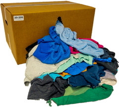 Colored Sweatshirt Rags (25 Lb Carton)