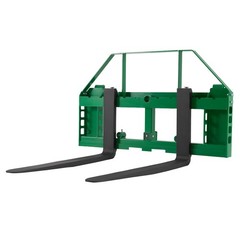 Uimoso Pallet Fork Frame Attachment w/ 36″ Skid Steer Forks for JD Tractors