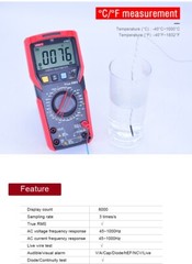 UNI-T TRMS Digital Multimeter AC DC Voltmeter Ammeter Ohmmeter Temp Cap NCV Test
