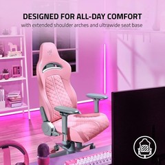 Razer Enki Synthetic Leather Ergonmic Gaming Chair For All-Day Comfort | Quartz