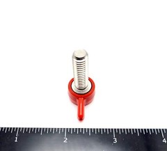5/16″ x 1″ Thumb Screw T Bolts Red Butterfly Tee Wing Knob Stainless 4 Pack