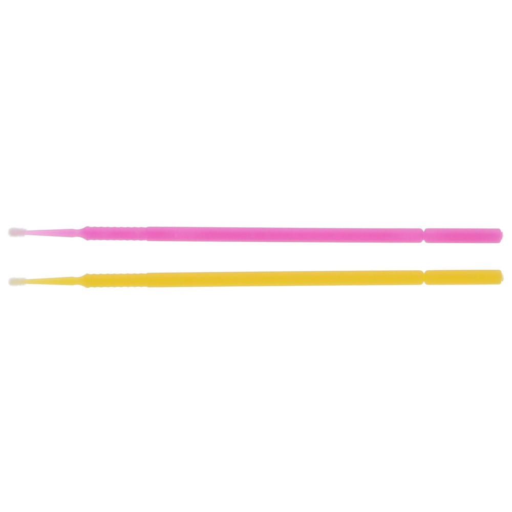 House Brand Dentistry 101318 Micro-Brush Applicators Fine Yellow & Pink 4 x 100P