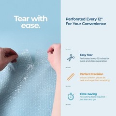 Bubble Cushion Wrap – 12″ x 175 ft, Perforated, Small Bubbles, Eco-Friendly