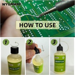 Liquid Soldering Flux for Electronics, No Clean Rosin Flux, Dropper Squeeze Bott
