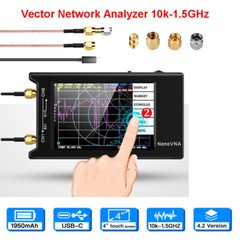 NanoVNA-H4 Vector Network Analyzer 10k-1.5GHz MF UHF VHF HF Antenna Analyzer 4″