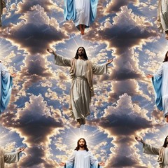 Jesus In The Clouds – 16″ x 48″ Hydrographic Film Hydro Dipping