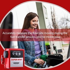 Fuel Flow Meter 1 Inch 1″ Outlet Liter Litre Unit Fuel Transfer Pump Measure NEW
