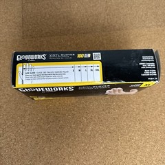 GLOVEPLUS Gloveworks Clear Vinyl Industrial Gloves, Box of 100, 3 Mil Size XL
