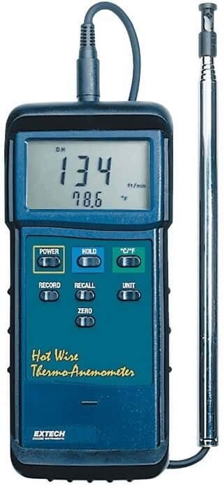 Extech 407123 Heavy-Duty Hot-Wire Thermoanemometer “New”