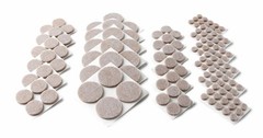 Scotch Felt Pads 162 PCS Beige, Furniture for Assorted Sizes, Beige