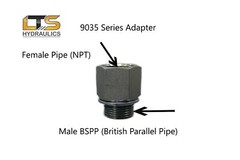 1/4″ Male British Parallel Pipe x 1/4″ Female Pipe NPT Adapter 9035-04-04