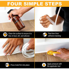 1/2 In. X 10 Ft. White PVC inside Corner Self-Adhesive Flexible Caulk and Trim M
