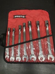 Proto J1270A 7 Piece 12 Point Satin Finish Alloy Steel Flex Head Wrench Set
