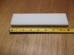 UHMW PE 1/2″ X 2″ X 8″ White Opaque Rectangular Flat Bar Stock USASealing