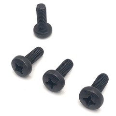 Stainless Screws for Volkswagen Tiguan License Plates (Set of 4, Black, Rear)